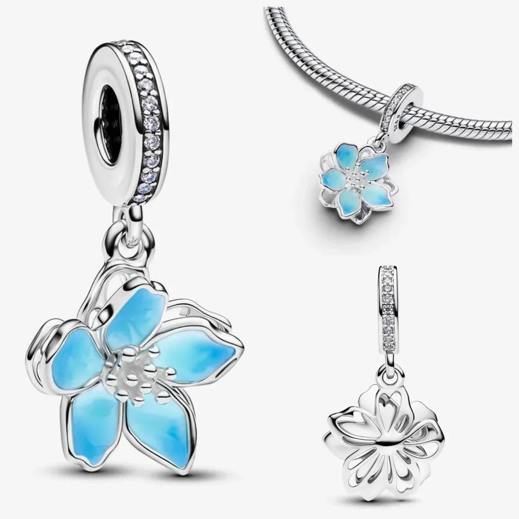 New Daisy Flower Spacer Charms Copper Pink Blossom Butterfly Heart Bird Beads For Necklace Diy Bracelet Jewellery