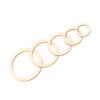 205Pcs Unfinished Wood Rings 5 Sizes Light Sturdy Smoothing Simple Wooden Wreath Rings for Craft DIY Decoration