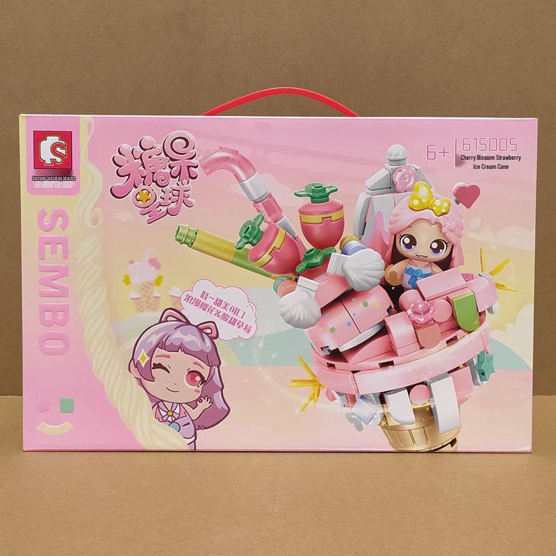 Sylvanian Families Candy Planet Pink Heart Building Blocks - Cute Birthday Gift for Girls