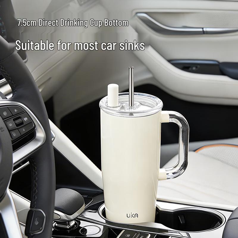 UKA Jumbo 316L Ceramic Lined Insulated Tumbler with Straw