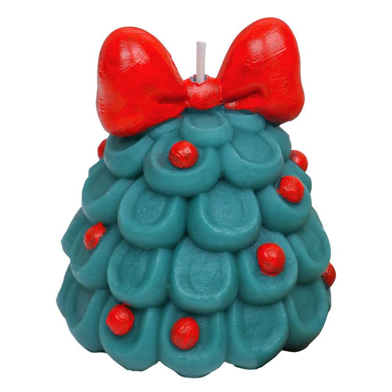 1PC Soy Wax Handmade Fragrance Gifts Bow Christmas Tree Xmas Candle Atmosphere Tree Shape Ornaments Multiple Options Available