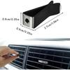 60 Pieces Square Head Car Vent Clips Auto Air freshener Outlet Clips with 1 Storage Box, 9mm Auto Air Conditioner Outlet Clips (Black)