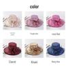 Elegant Women's Organza Sun Hat with Large Flower - European & American Style