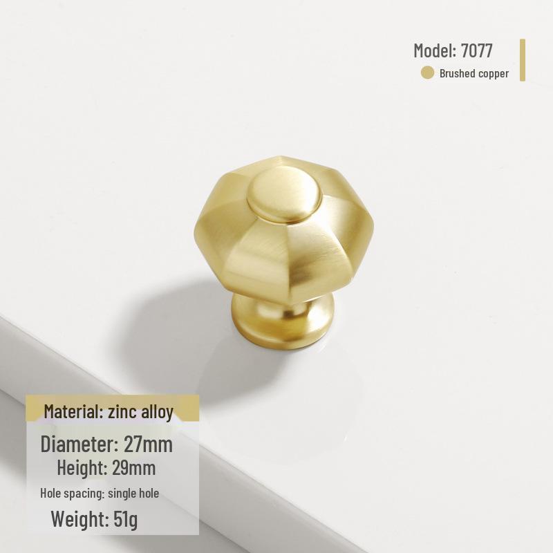 French Modern Gold Zinc Alloy Cabinet Handle