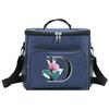 Insulated Lunch Bags Cooler Box Thermal Organizer Handbag for Student Waterproof Camping Storage Boxes Whitemarble Pattern