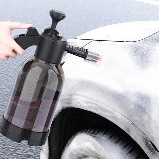 0.5 Gallon Foam Sprayer Hand Pump Sprayer Portable Spray Bottle with 2 Nozzle Safety Valve for Garden Plant Watering Car Washing And Cleaning