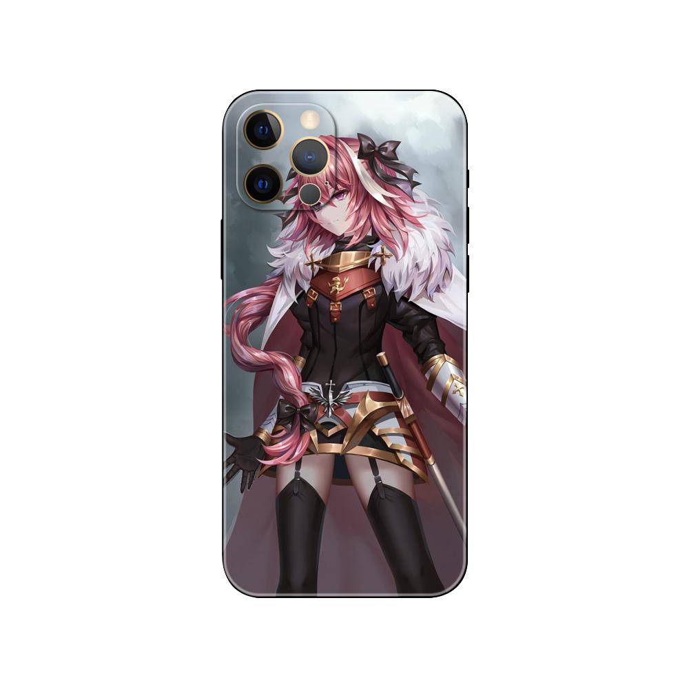 Astolfo Phone Case for Iphone 5 5s 2020se 6 6s 7 8 Plus X 10 XR XS 11 12 13 Mini Pro MAX Black Tpu Back Cover