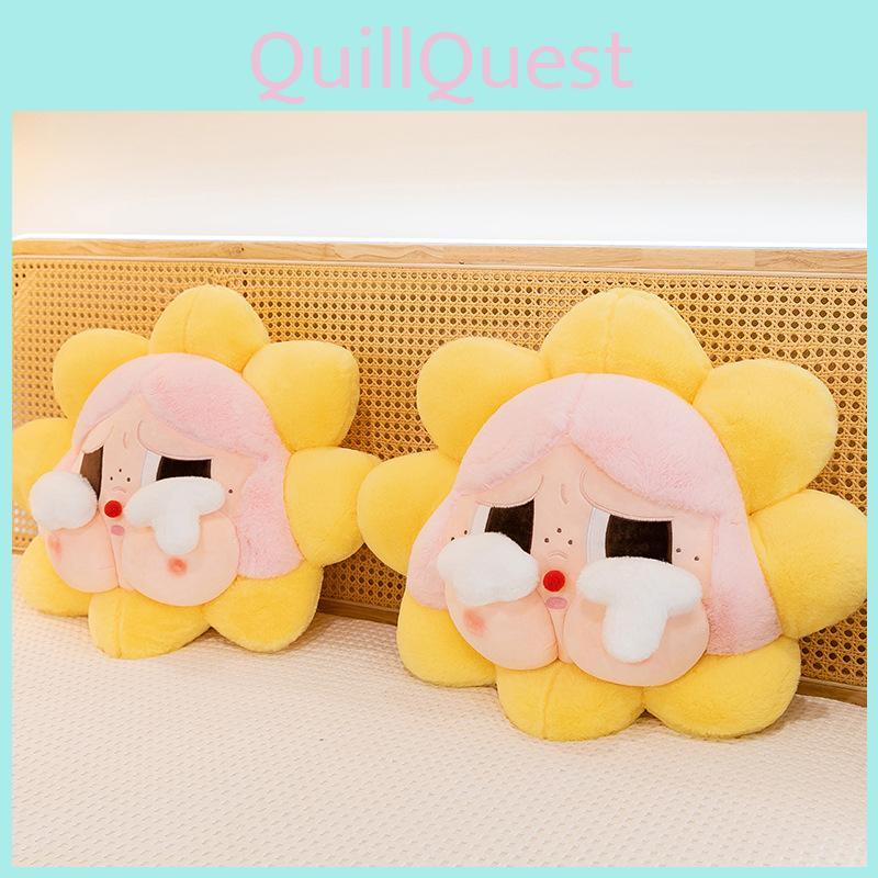 Flower Shy Girl Plush Pillow Super Soft For Living Room Hugging And Watching Tv**