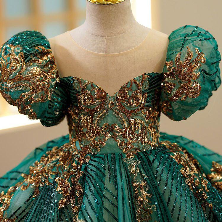 Vestido de primer cumpleaños para niños, vestido de princesa, niña de las flores, espectáculo de bodas, fiesta de cumpleaños, vestido de actuación de Piano