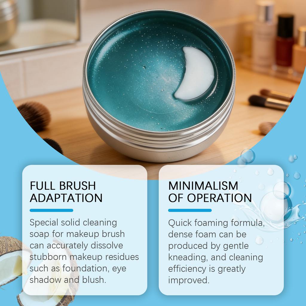 Makeup Brush Cleaning Soap Is A Cleaner Specially Designed For Makeup Tools. It Has A Remarkable Cleaning Effect And Is Easy To Rinse.