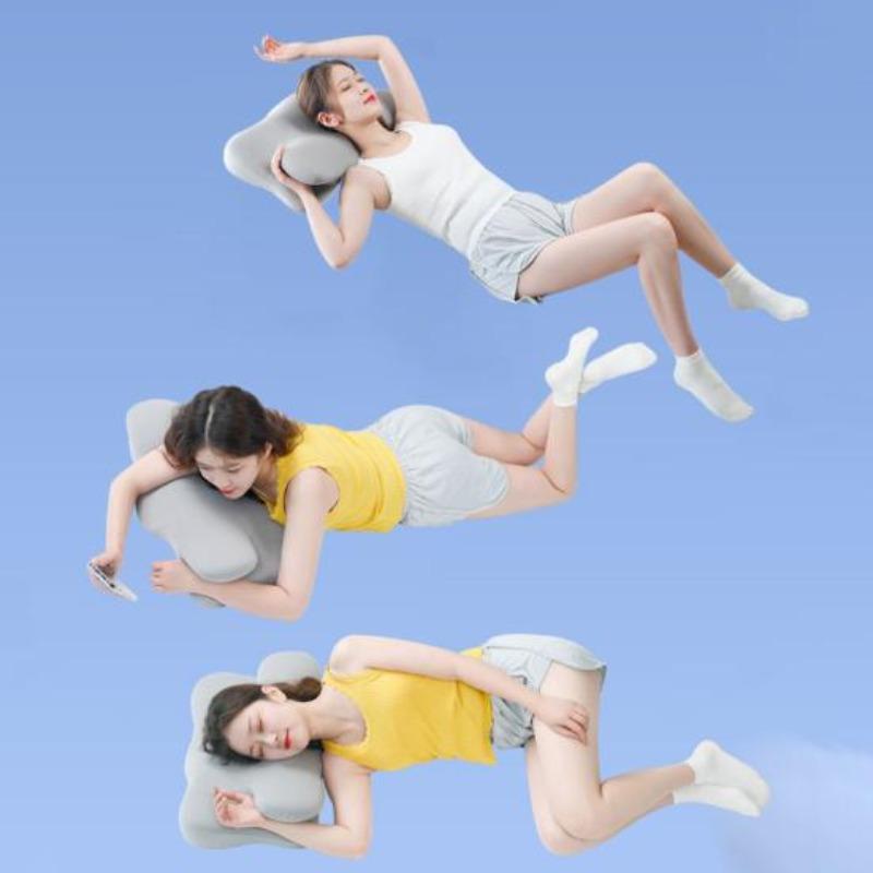 Chladivý prodyšný polštář na krk Měkký nastavitelný polštář z paměťové pěny se zapínáním na zip na spaní Krční ochranný polštář