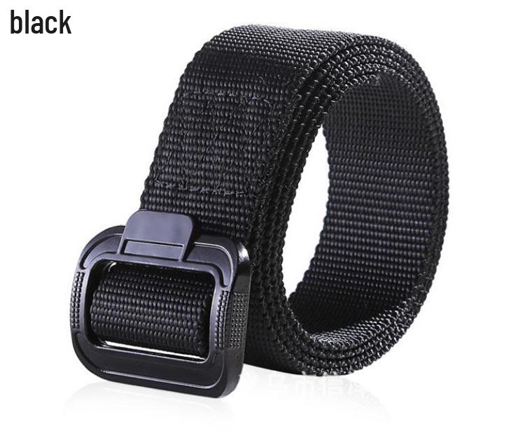 Men's Tactical Nylon Belt with Quick Release Buckle | Multifunctional Canvas & Leather Workwear Belt