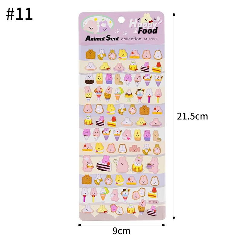 3D Cute Animals Stickers Cartoon Scrapbook DIY Stickers 3D Korean Stickers Three-Dimensional Sticker Notebook Kawaii Decals