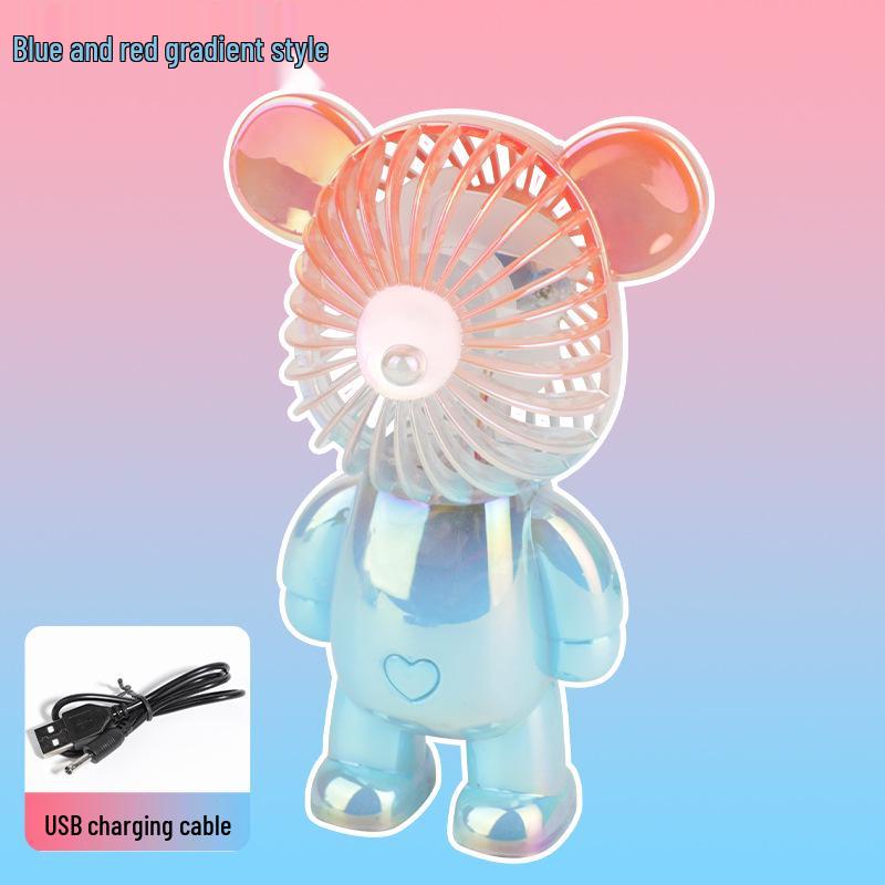 Mufeng Summer Jelly Bear USB Fan - Portable Desktop Fan for Dorms and Outdoors