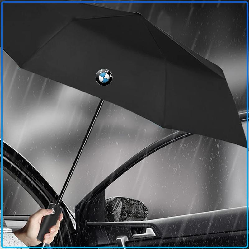 1Pcs Windproof Rain Fully Automatic Compact 3 Folding Umbrella Car Accessories For BMW M Performance 1 3 5 7 Series M3 M4 M5 M6 X1 X3 X5 X6 X7 E30 E34