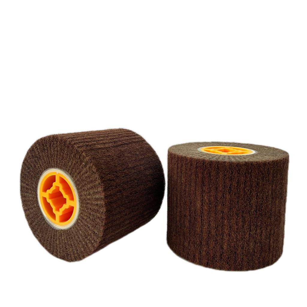 Brushed Stainless Steel & Nylon Fiber Polishing Disc with Cross Core