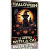 YLUYINOMHalloweenSign 1d YLUYINOM Vintage Tin Sign - "Halloween Is Better..." Aluminum Sign, Home Wall Decor