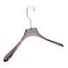 Smoky Gray Transparent Acrylic Men's Clothing Hanger with Custom Store Logo for Pants