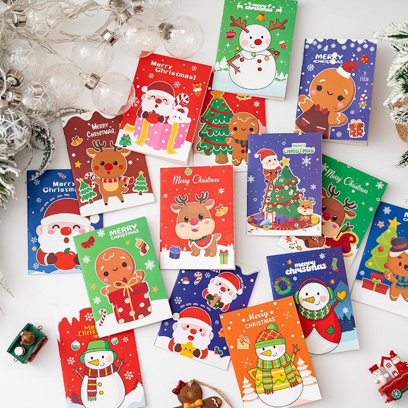 Cartoon Christmas Cute Pocket Notebook: Portable Mini Diary, High-Value Student Notepad