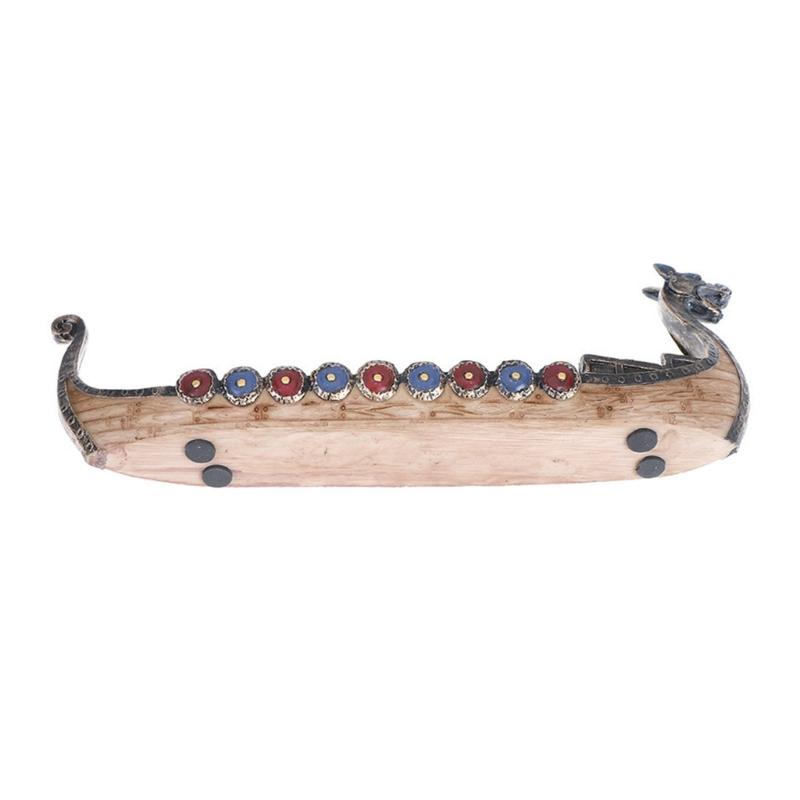 

Vintage Dragon Boats Shape Incenses Stick Holder Decorative Resins Censers Traditional Chinese Styles Home Ornament 1