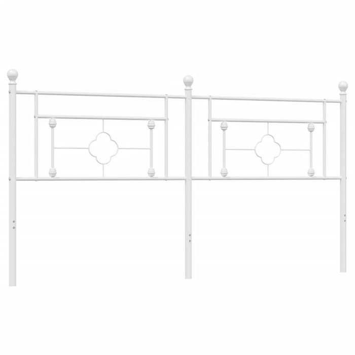 VidaXL White Metal Headboard 180 Cm 374424