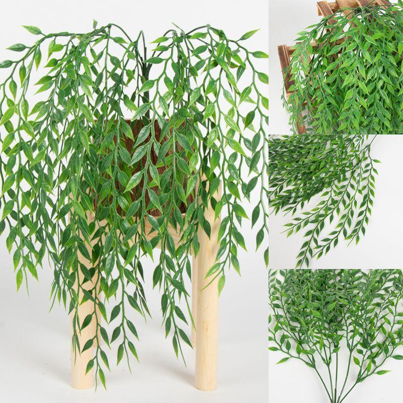 Lush Green Artificial Weeping Willow Vines 52 Cm For Sophisticated Wedding Decor