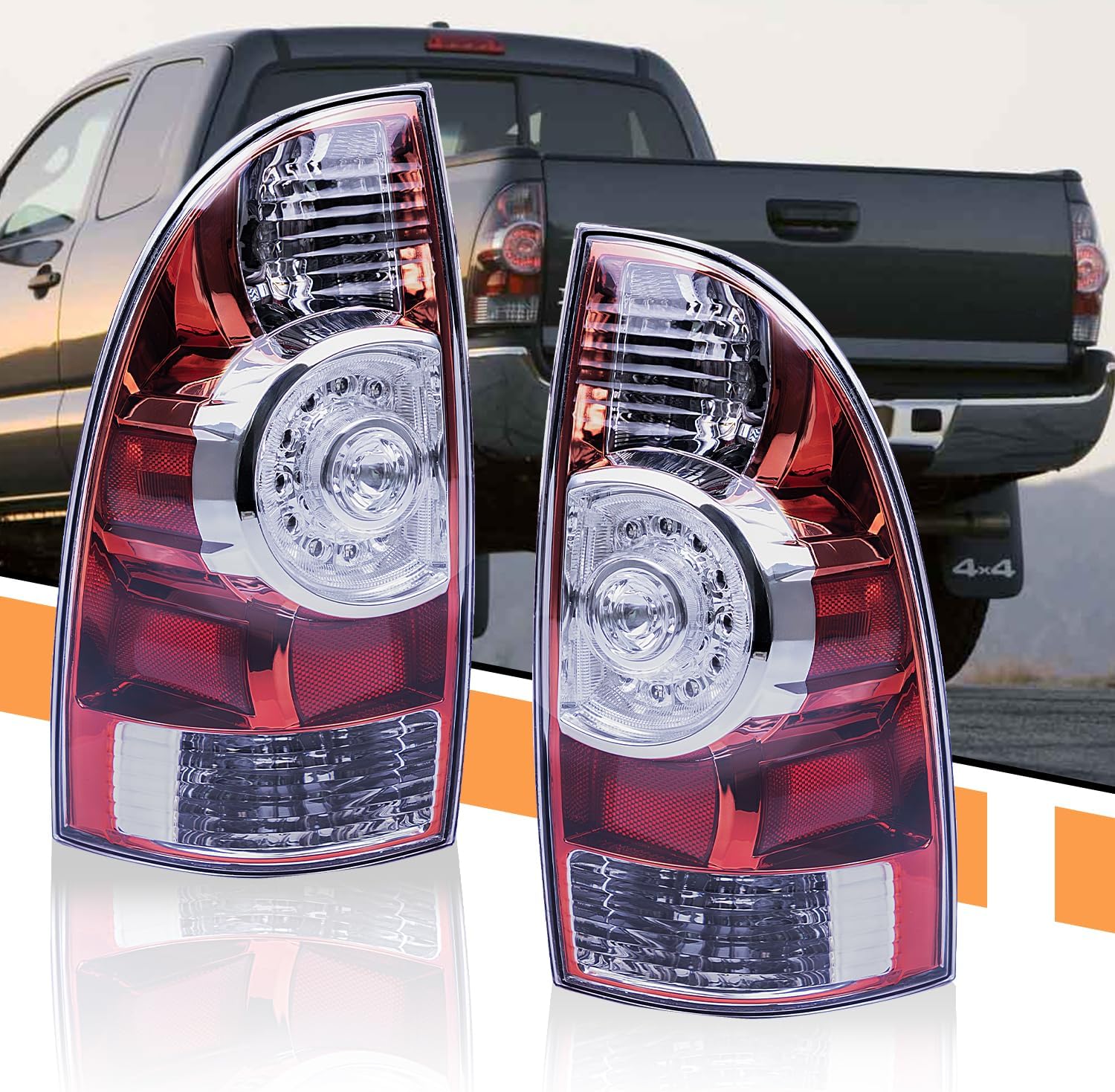 

Світлодіодний задній стоп-сигнал для Toyota Tacoma Пікап 2005-2015, Автомобільний покажчик повороту, Сигнальні вогні, #8156004160, #8155004150 червоний