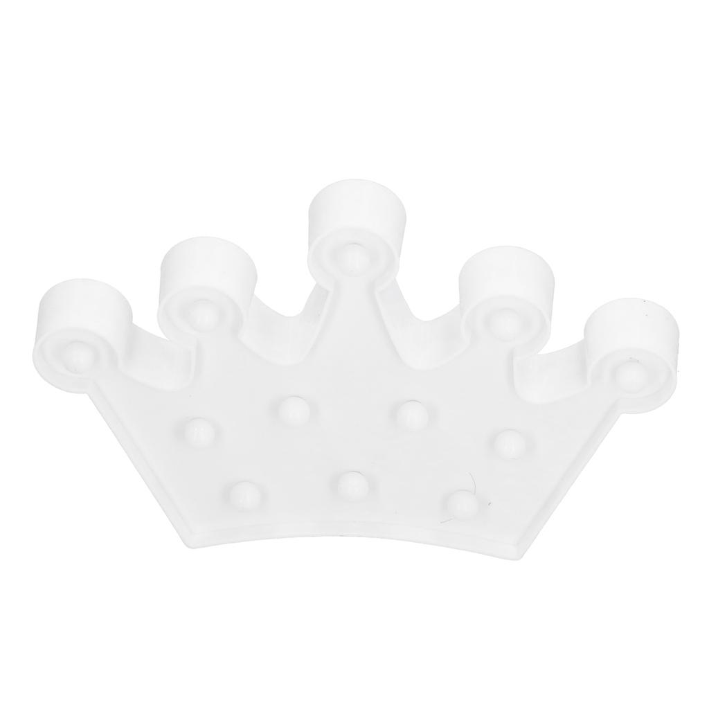 12LED Crown Shape Night Light Cute Warm White Lamp Home Decoration for Bedroom Living RoomWhite