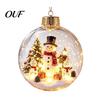 Christmas Party Supplies Favors Glowing Ball Ornaments, 3D LED Lighted Acrylic Hanging Light-up Holiday Keepsakes Balls for Tree Mantel Window,