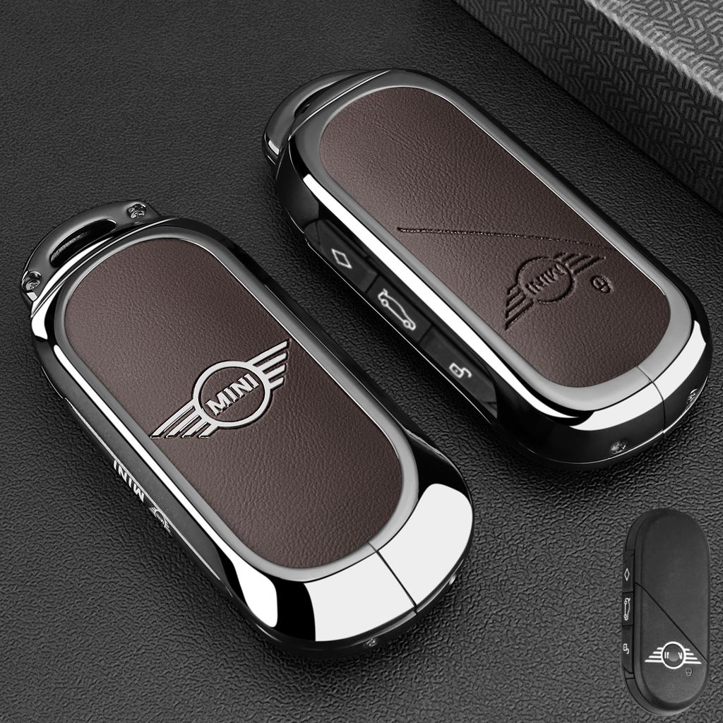 Klíčenka z kožené slitiny pro kryt klíče od auta Fob Pro BMW MINI Cooper Countryman U25 J01 J05 F65 F66 2024 2025 Ochranná Klíčenka