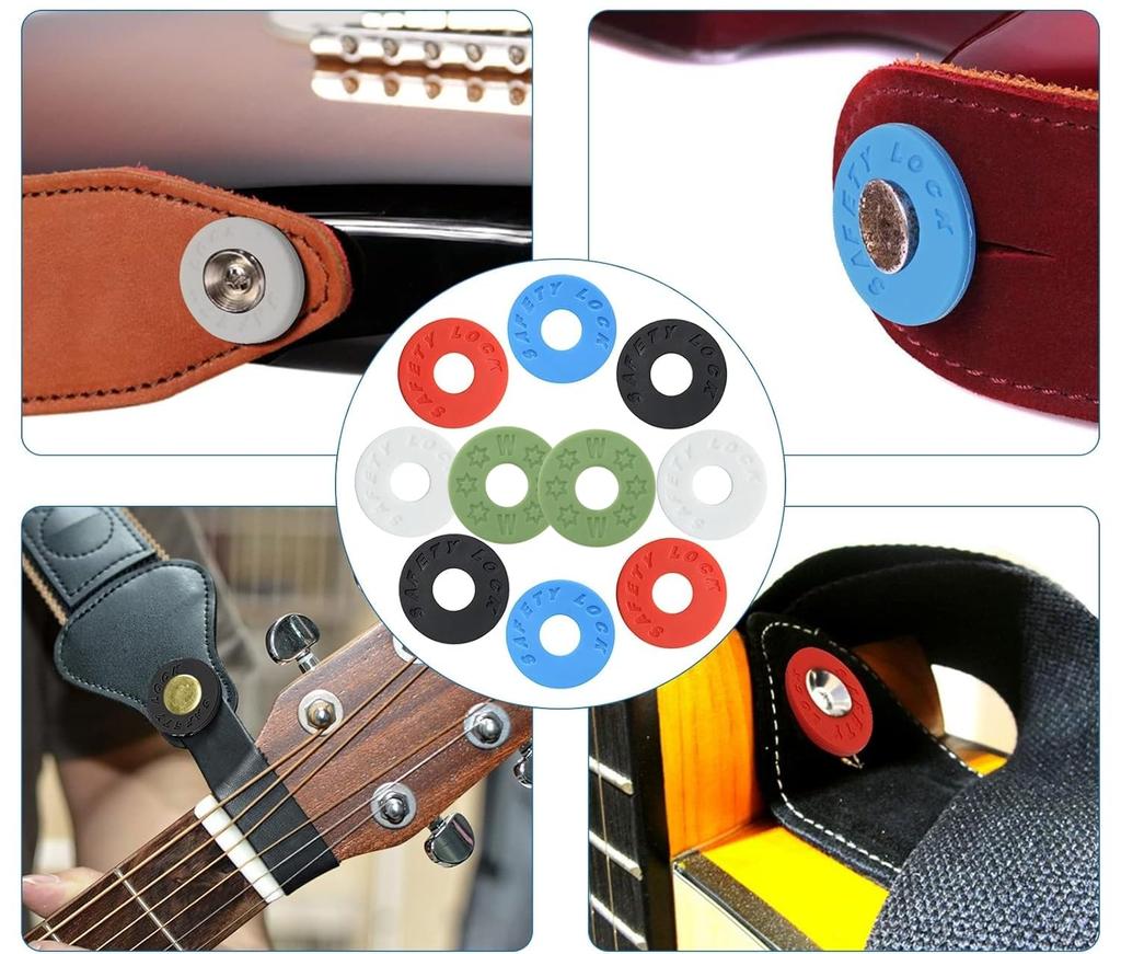 Guitar Strap Lock Premium Silicone Strap Lock Rubber Guitar Strap Block Guitar Protector Guitar Strap Pin Guitar Parts Instrument Parts Fall