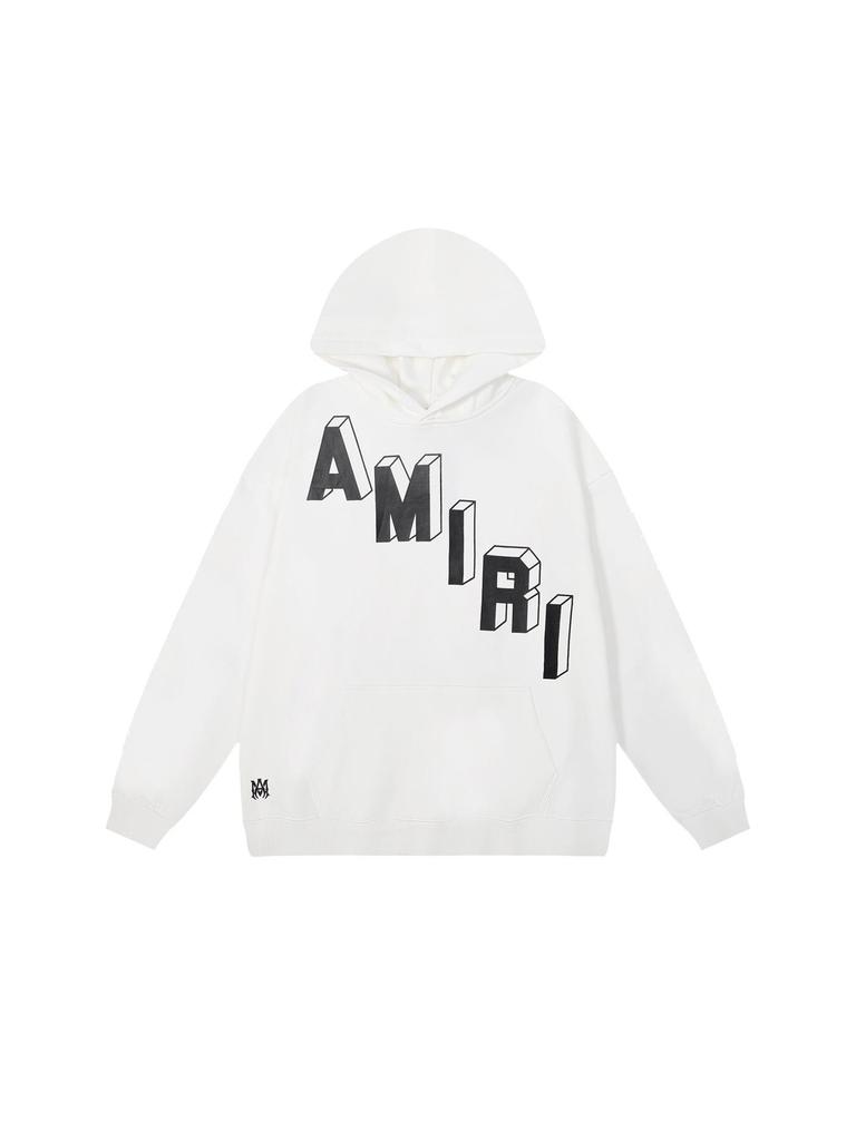 Men's Hooded Sweatshirt - American Trend, Letter Print, Cotton Terry Cloth