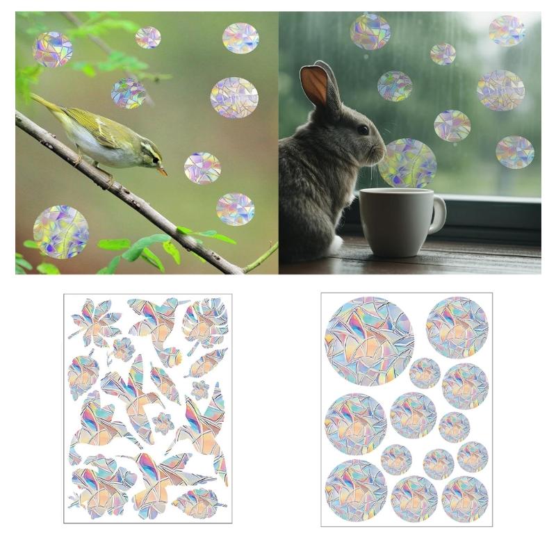 Window Clings Antis-Collision Window Decal To Save Birds from Window Collision Easy Remove No Residues and Reusables