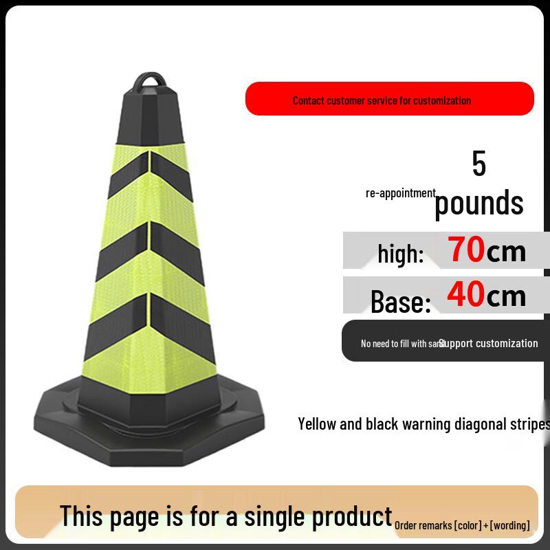 Yudu Reflective Plastic Traffic Cone