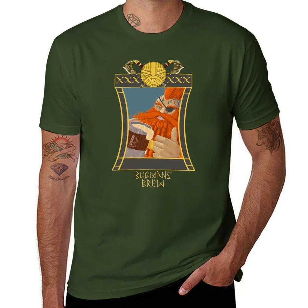 Bugmans brew, gotrek approved T-Shirt customizeds sports fans heavyweight t shirts for men
