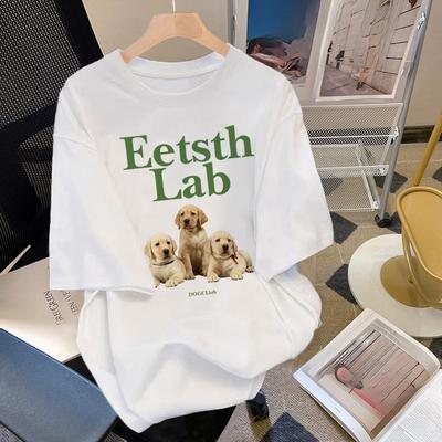 Hochwertiges reines Baumwoll-T-Shirt Sommer lustiges Cartoon-Print T-Shirt für Frauen Harajuku Oversized T-Shirt Y2k Oberteile junges Mädchen Hip-Hop Streetwear