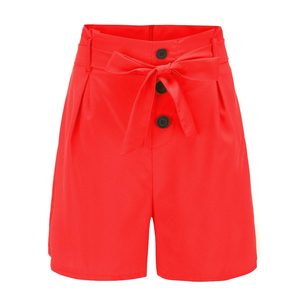 Women's Shorts Slim and Stylish Sexy High-waist Belt Beach Shorts