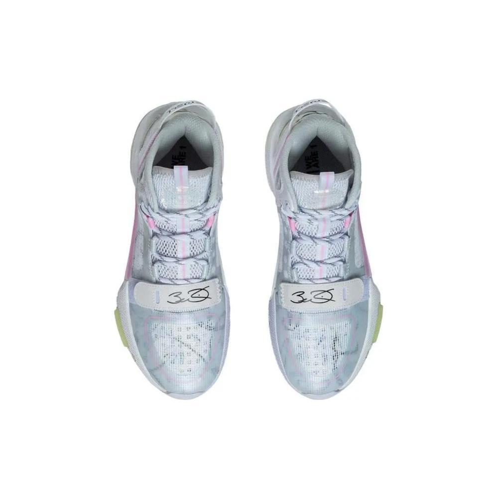 New LiNing Shadow 4 V2 Cushioning Anti Slip And Wear Resistant Mid Top Basketball Shoes Gray Pink ABPT015-7