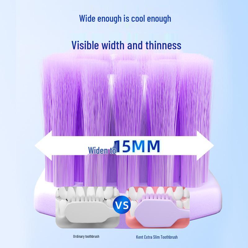 Pakiet Rodzinny Kent: 5 Miękkich Szczoteczek do Zębów dla Dzieci z Szerokimi Główkami dla Dorosłych - Odpowiednie dla Mężczyzn, Kobiet i Par