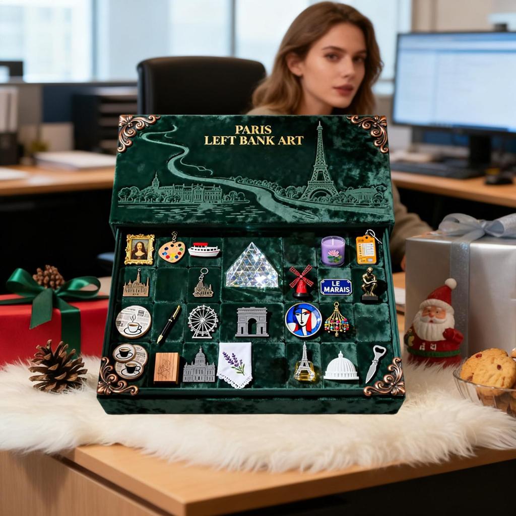 Christmas Countdown Decor 2D Acrylic Winter Holiday Decoration Christmas Countdown Decoration With Food Elements And Landmarks