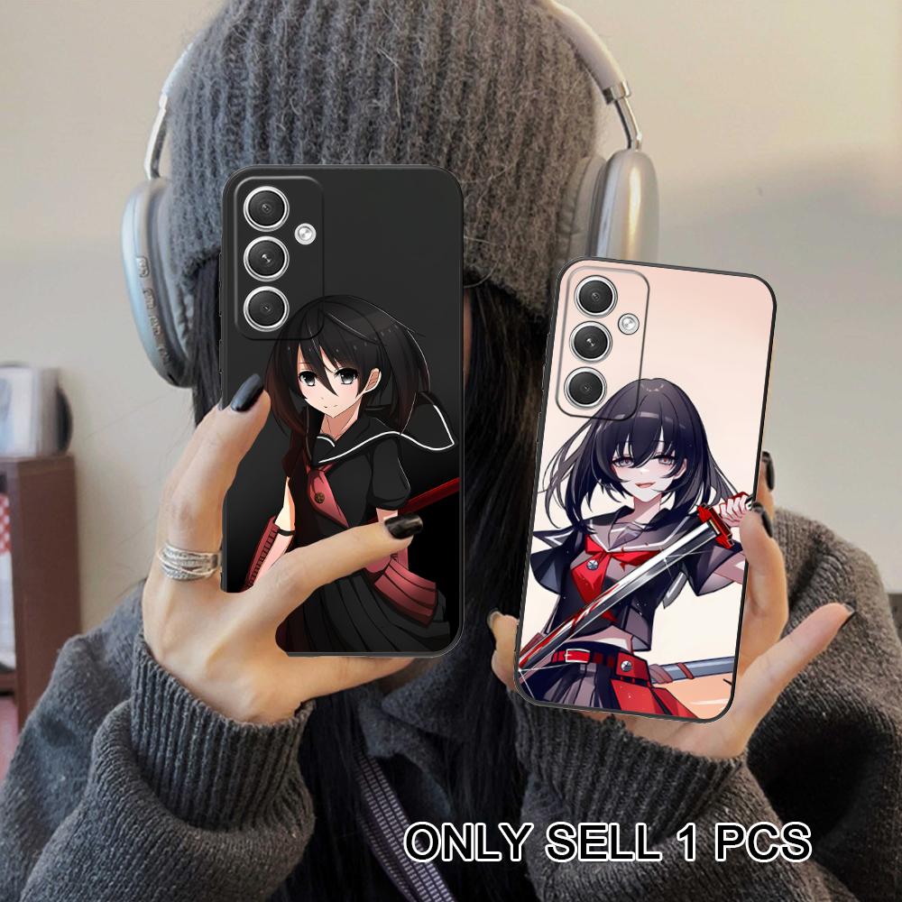 Akame Kurome Matte TPU Mobile Phone Case for Samsung Galaxy S26 S25 S24 S23 S22 S21 S20 Note20 Plus FE Ultra Colorful Cover
