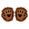 Fuzzy Cat Paw Gloves Half-Finger Cosplay Costume Accessory Halloween Winter Warm Wear