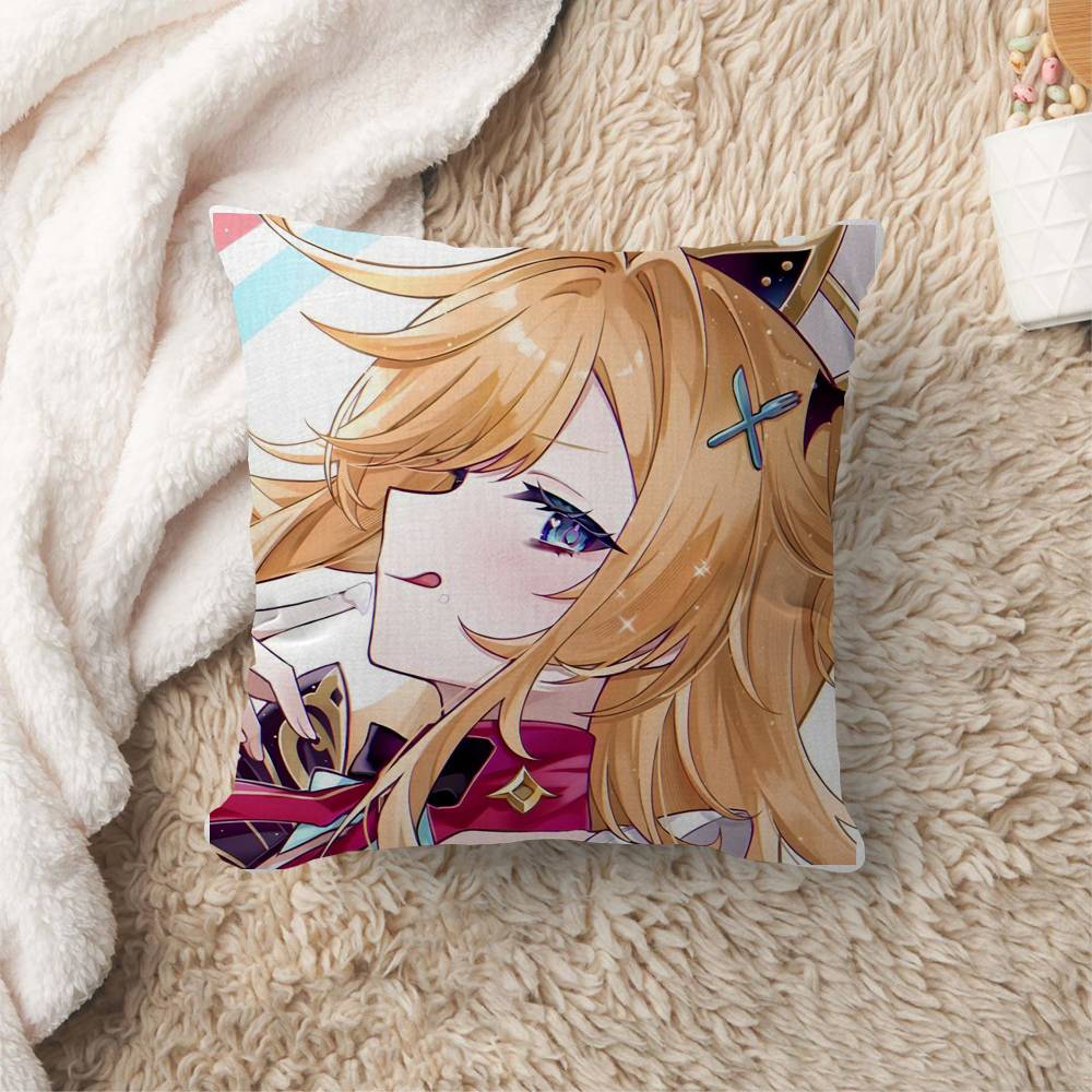 Game Genshin Impact Escoffier Personalized Pillow Cover Kids Bedroom Wild Party Decor Pillowcase Kid Birthday Shower Gift