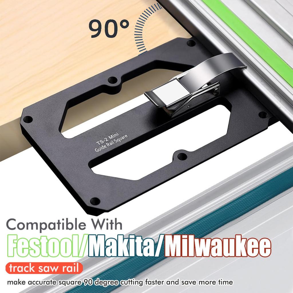 Guide Rail Square Right Angle Positioning Plate Aluminum Alloy Material Angle Positioning Plate Matching TS55/TS75 Guide Rail