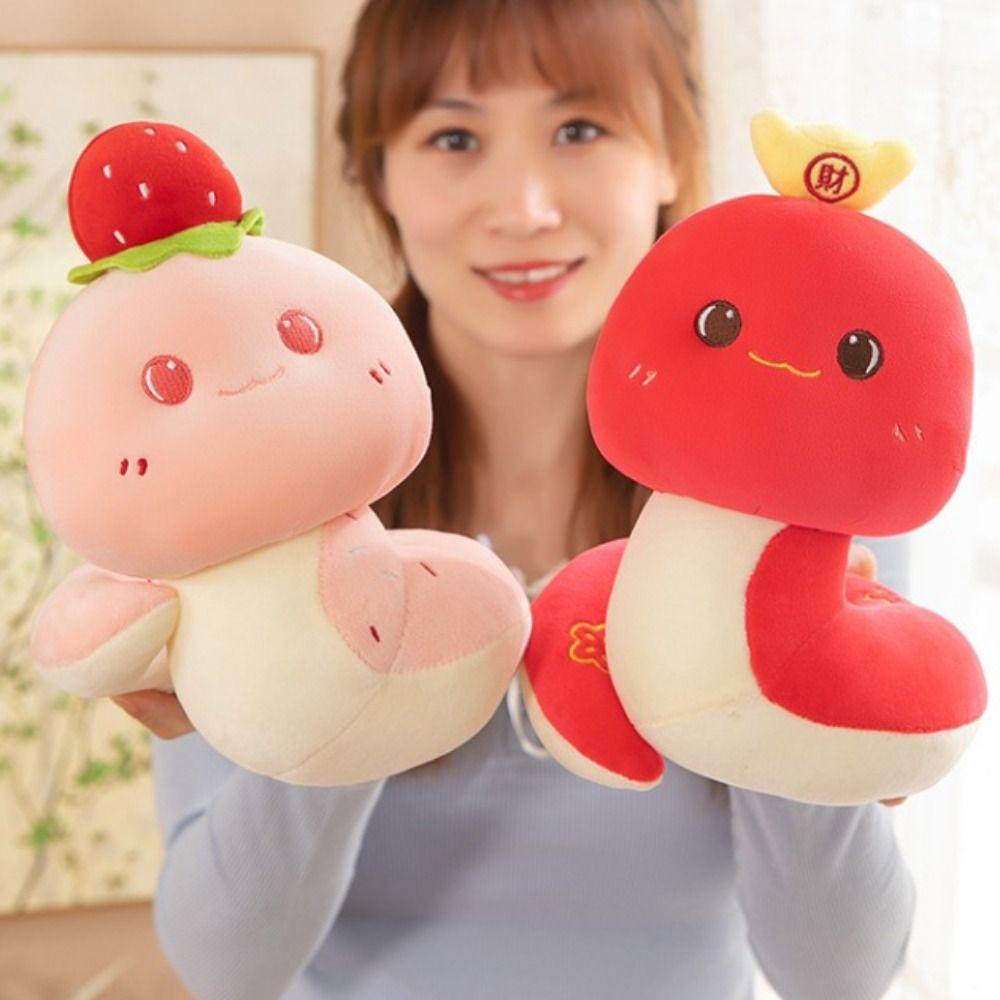 Chinese Style Wealth Snake Year Mascot Toy Good Luck Lucky Snake Doll Plushies  Children