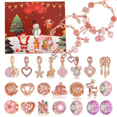 Kerst Sieraden Adventskalender: DIY Bedelarmbanden & Ketting Cadeaudoos