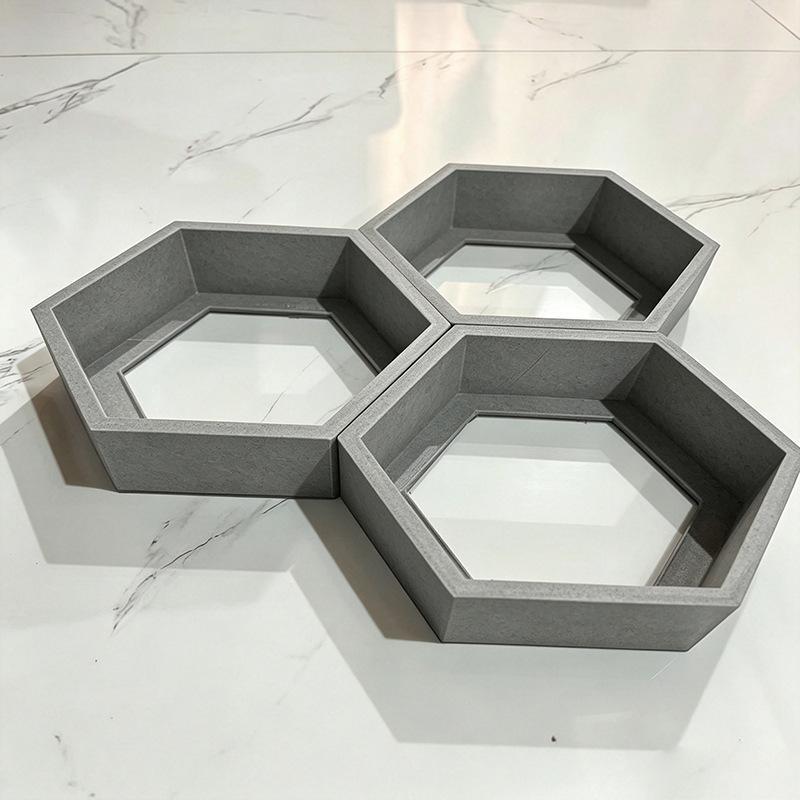3Pcs Hexagonal Suspended Storage Rack Nordic Wall Hanging Rack Living Room Entrance Creative Geometric Storage Decoration Rack