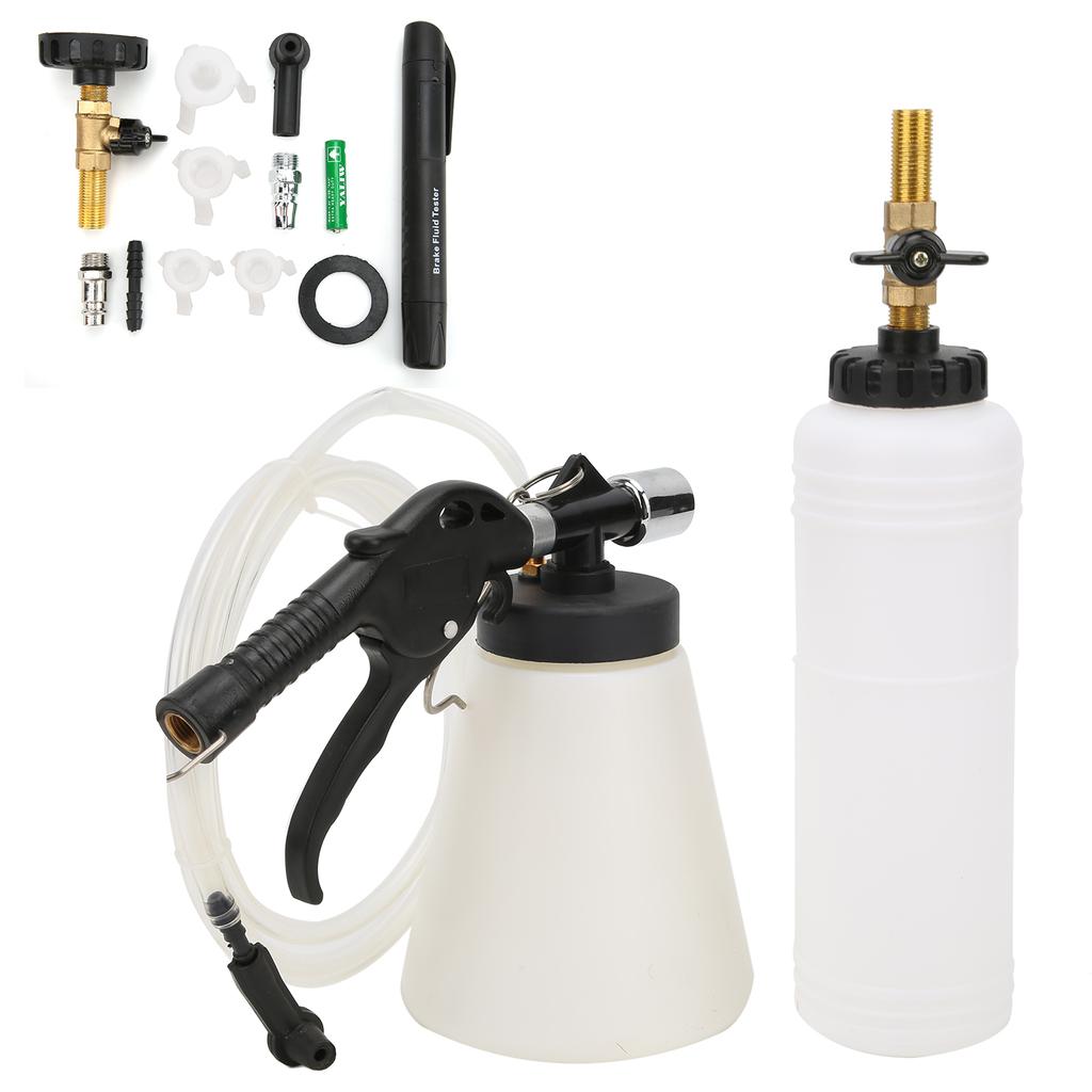 Pneumatic Brake Fluid Bleeder Kit Oil Change Replacement Tool with Tester Pen for Automobiles Trailers RVs