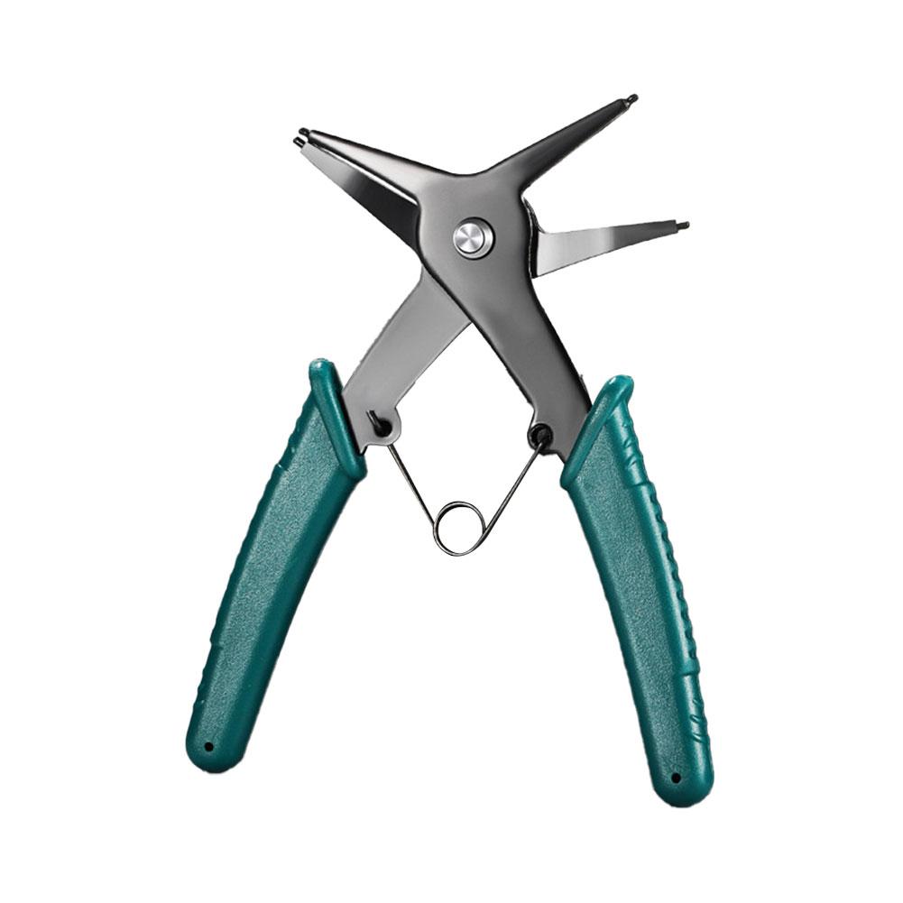 2 in 1 Circlip Pliers Multifunctional Crimp Tool Internal and External Dual Purpose Pliers External Spring Pliers Hand Tool