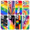 Love Is Love LGBT Rainbow Phone Case For iPhone 17 Air 16 15 Pro Max 14 Plus 13 Mini 12 11 Cover 7 8 SE Silicone Shell Print Fun